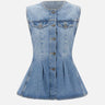 Top in denim svasato 115167 1321 ROTATE BIRGER CHRISTENSEN 