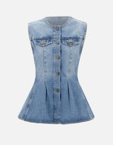 Top in denim svasato 115167 1321 ROTATE BIRGER CHRISTENSEN 