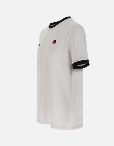 T-shirt in cotone elasticizzato con bandiera 50562134 102 BOSS 