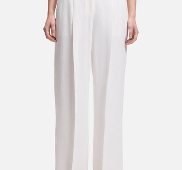 Pantaloni relaxed fit in misto lino 50557443 100 BOSS 