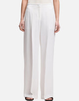Pantaloni relaxed fit in misto lino 50557443 100 BOSS 