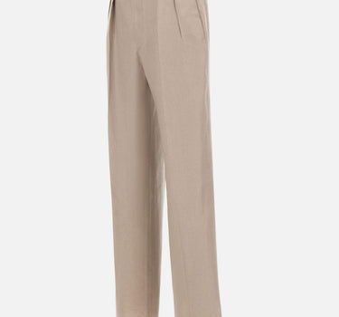 Pantaloni in lino con cintura PNEVIL24340021 ET818 TAGLIATORE 