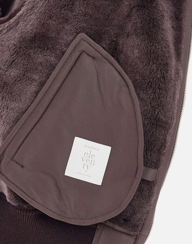 Bomber in pelle L85GBTK02 SHY0L006167 ELEVENTY 