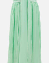 Abito lungo in georgette con arricciatura 2A746A N0477 BLUMARINE 