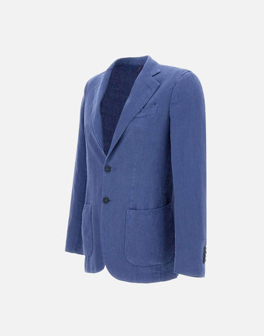 Blazer in misto cotone e lino DS3032 GL72074 SANTANIELLO 