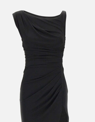 Abito in jersey crêpe con spallina gioiello AB90661E2 110 ELISABETTA FRANCHI 