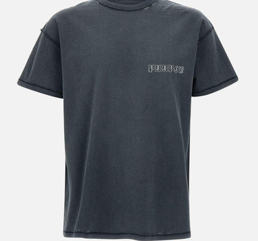 T-shirt "Inside out beauty" in cotone P101JBLI225 BLACK PURPLE BRAND 
