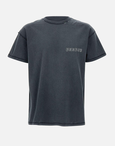T-shirt "Inside out beauty" in cotone P101JBLI225 BLACK PURPLE BRAND 