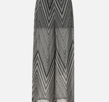 Pantalone a fantasia in lurex grigio RPJMA016 0001 KAOS 