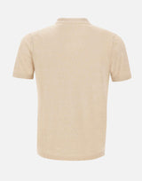 Polo in misto lino e cotone DC126102 BEIGE DELLA CIANA CASHMERE 