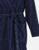 Accappatoio in spugna di cotone EM002255 AF14986UB102 EMPORIO ARMANI 