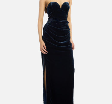 "Silk velvet slit dress" 114921 1192 ROTATE BIRGER CHRISTENSEN 