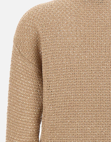 Maglia in fettuccia di cotone con paillettes MAD276F534 M120VR3 FABIANA FILIPPI 