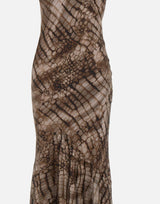 Abito Red Carpet in raso stretch con stampa alligatore ABR3061E2 644 ELISABETTA FRANCHI 