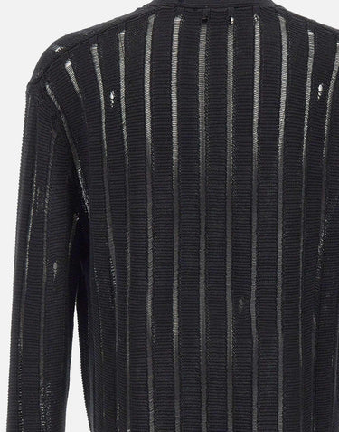 Cardigan in maglia destroyed S6LAMACA051 110 LANEUS 