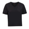 T-shirt in cotone con scollo a V 60205 74000099 GRAN SASSO 