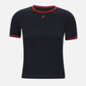 T-shirt "Signature Contrast" in cotone 125JTS017JS0203 B087 COURREGES 