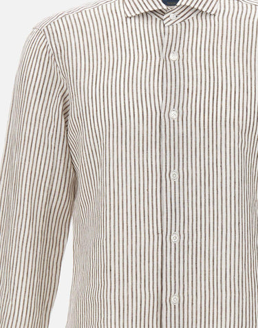 Camicia in lino a righe LIU02P0154034U 0005 BARBA 