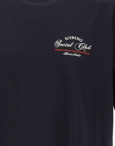 T-shirt con stampa Social Club F0206325 9000 ICEBERG 