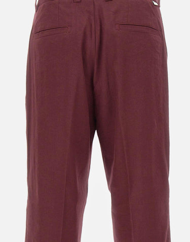 Pantaloni in misto lino loose fit B0733632 4469 PAOLO PECORA 