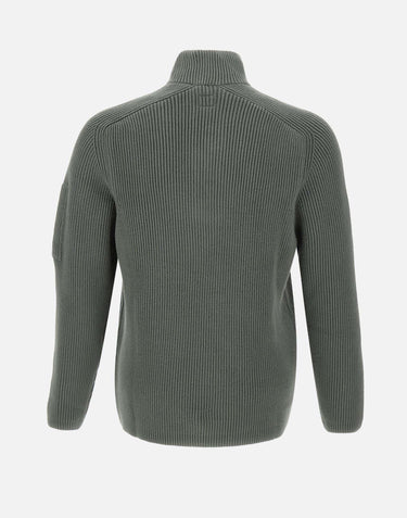 "Polo collar full rib sweater" 19CMKN016A 006608A921 C.P. COMPANY 