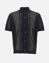 Camicia in maglia di misto seta A033F200 9000 PAOLO PECORA 