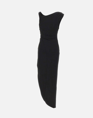 Abito in jersey crêpe con spallina gioiello AB90661E2 110 ELISABETTA FRANCHI 