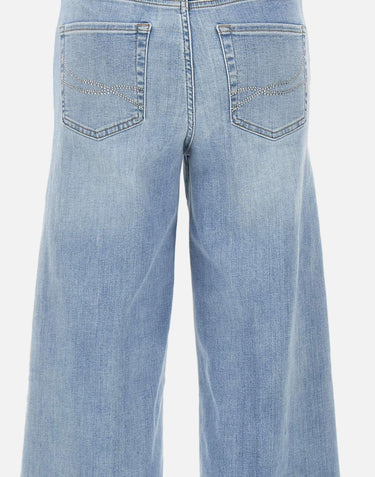 Jeans flare con strass UA6068DS081 79029 LIU-JO 