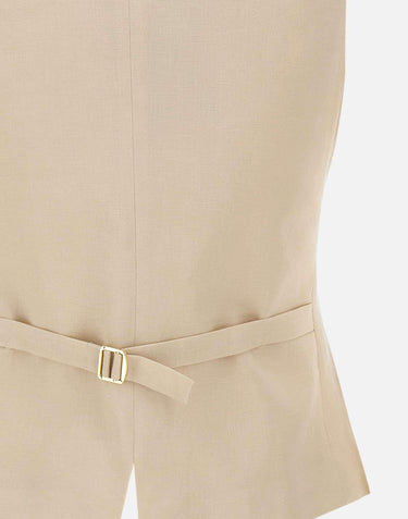 Gilet in tela di lino 2616151012600 007 MAX MARA STUDIO 