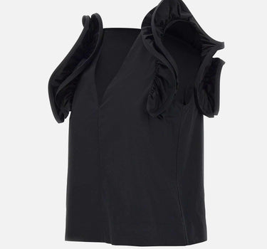 Blusa in popeline di cotone QP1MR021 0001 KAOS 