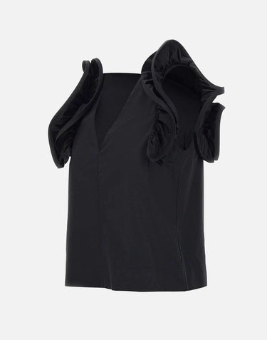 Blusa in popeline di cotone QP1MR021 0001 KAOS 
