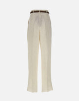 Pantalone in lino gessato 2616131082600 001 MAX MARA STUDIO 