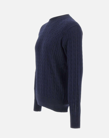 Maglia girocollo a trecce 30000106 038 KANGRA 