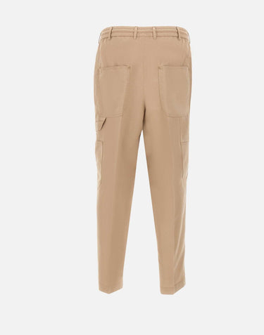 Pantaloni in misto cotone e lino con coulisse COASWDZL0REW PM310060 PT TORINO 