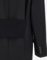 "Relaxed Double Breasted Jacket" 1325WJK006442A BLACK VICTORIA BECKHAM 