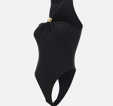 Body in jersey crêpe con dettaglio gioiello BO01761E2 110 ELISABETTA FRANCHI 