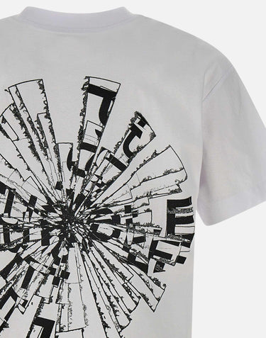 "Textured SS Tee Brilliant t-shirt" P104JWSH225 WHITE PURPLE BRAND 