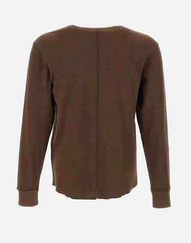 T-shirt in cotone biologico 20482 BROWN SUNFLOWER 
