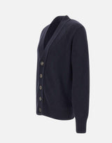 Cardigan in lana con texture a rombi 411304 041 KANGRA 