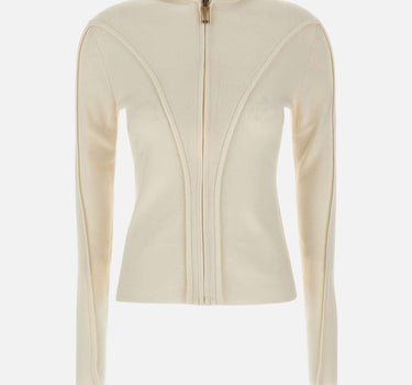 "Fine Merino Cardigan" 1325KTP006406A IVORY VICTORIA BECKHAM 