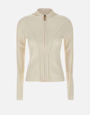 "Fine Merino Cardigan" 1325KTP006406A IVORY VICTORIA BECKHAM 
