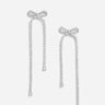 "Crystal Bow Dangle Earrings" 608ESL SILVER SELF-PORTRAIT 