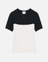 T-shirt "Slash Contrast" 326JTS272JS0203 BLACKHERWHT COURREGES 