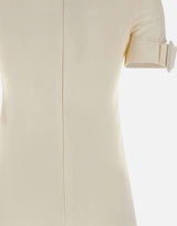 Abito a trapezio con fibbia 126CRO788PL0159 HERWHITE COURREGES 