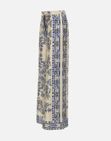 Pantaloni con stampa foulard CA6230TS555 P9652 LIU-JO 