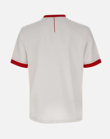 T-shirt in cotone elasticizzato con bandiera 50562134 101 BOSS 