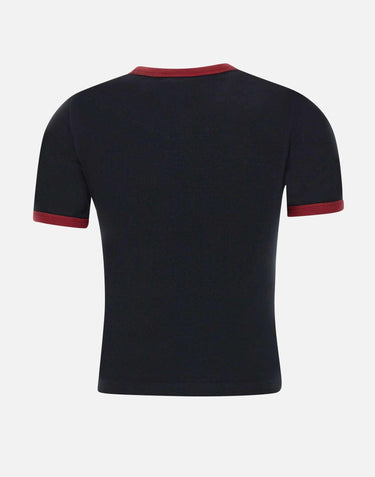 T-shirt "Signature Contrast" in cotone 125JTS017JS0203 B087 COURREGES 