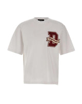 T-shirt in cotone con patch logo S74GD1605 D20033100 DSQUARED2 