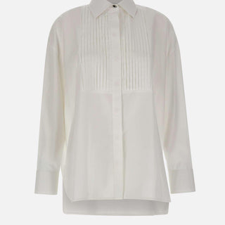 Camicia over in cotone con dettaglio plissé GWP02599 P00232310359 GOLDEN GOOSE