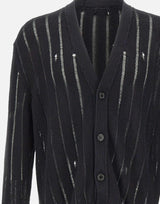 Cardigan in maglia destroyed S6LAMACA051 110 LANEUS 